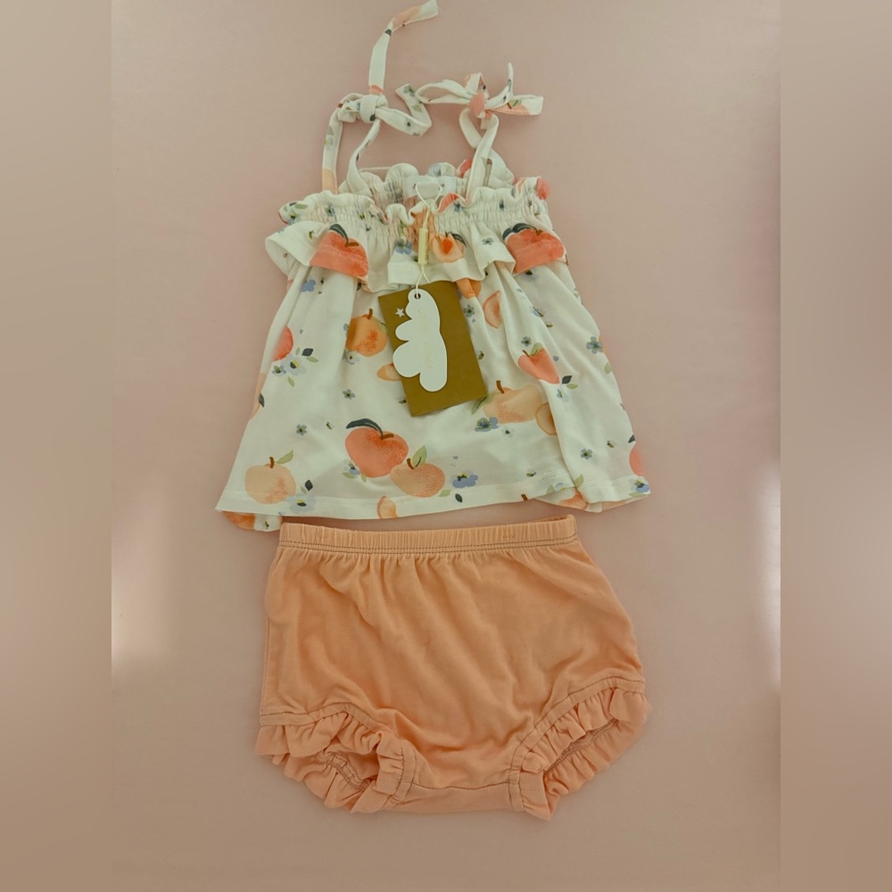 Angel Dear Bamboo Peach Matching Set 3/6 NWT